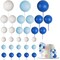 30 PCS Balls Cake Topper DIY Cake Insert Toppers Ball Cake Picks Cupcake Topper for Birthday Party Baby Shower Wedding Cake Decoration(Blue White Dark Blue)